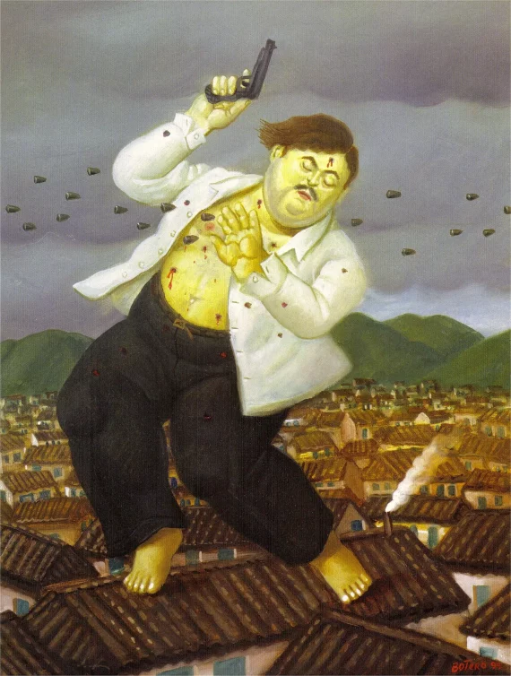 Fernando Botero - La muerte de Pablo Escobar, 1999