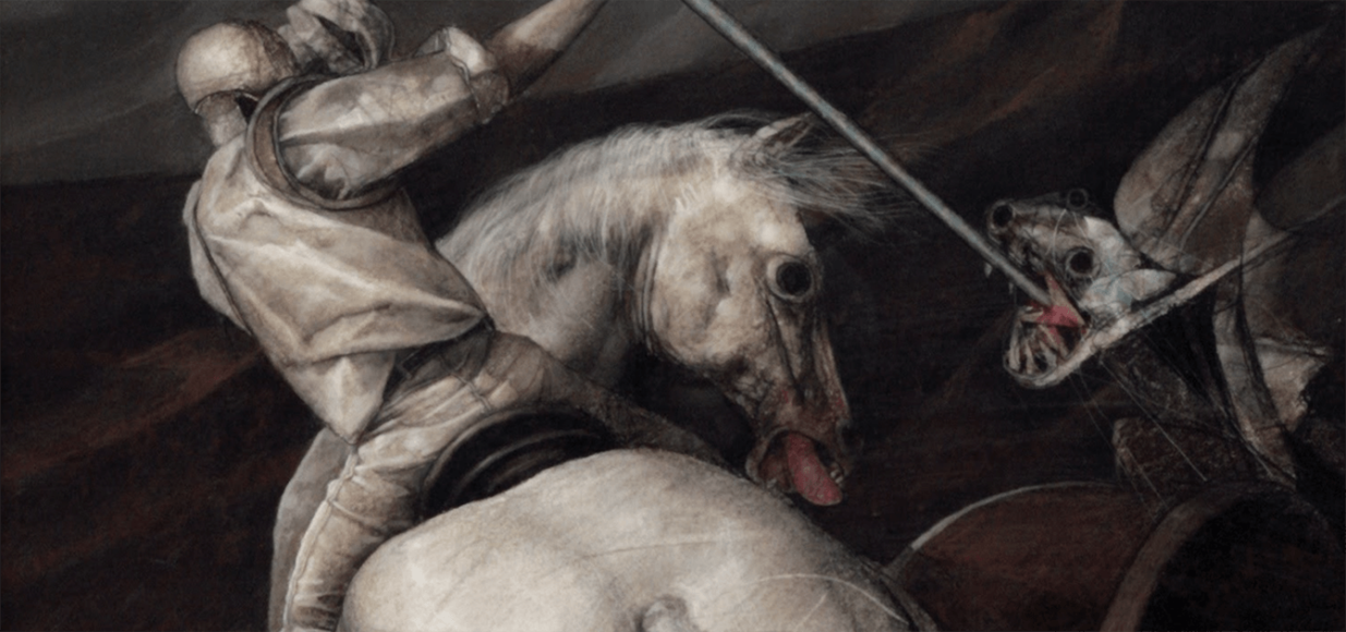 David Manzur - San Jorge y el Dragón | Arte Colombiano (Detalle)