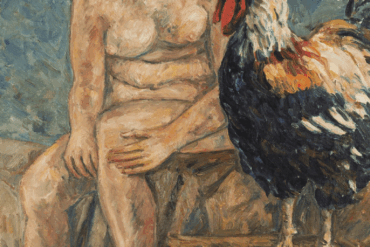 Pedro Nel Gómez – Desnudo con Gallo | Arte Colombiano