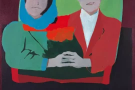 Beatriz González, Los suicidas del Sisga I, óleo sobre tela, 1965