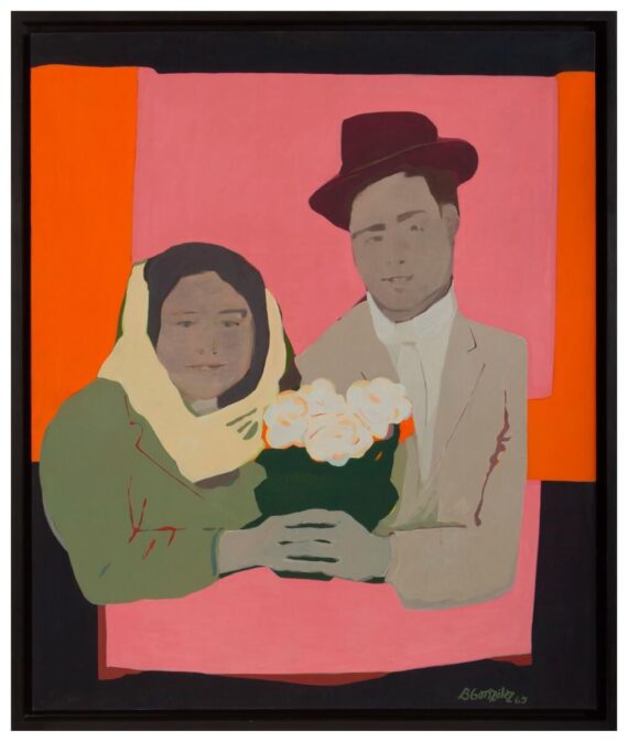 Beatriz González, Los suicidas del Sisga II, óleo sobre tela, 1965